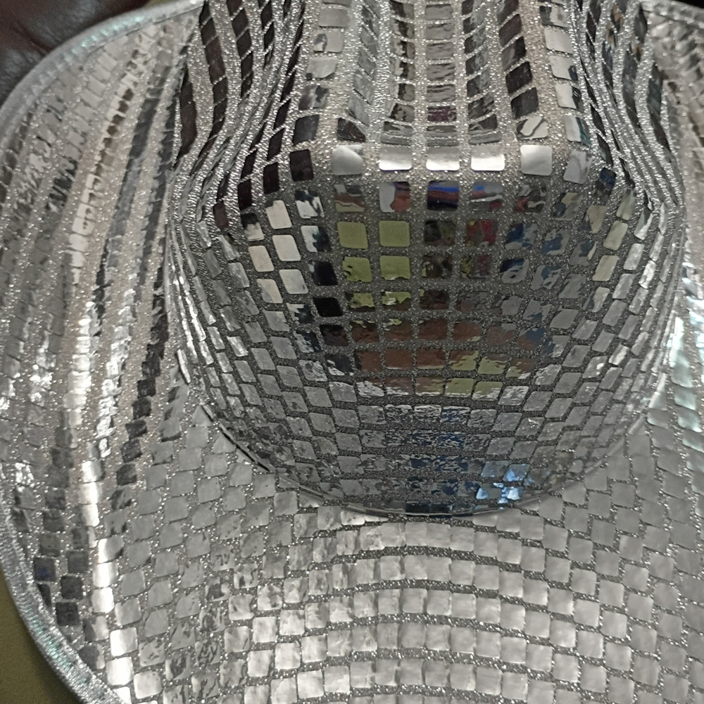 Silver Sequin Cowboy Hat